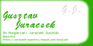 gusztav juracsek business card